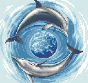 Дельфины с шаром